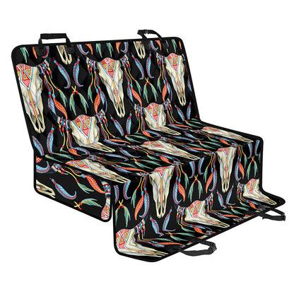 Native Buffalo Pattern Print Pet Car Back Seat Cover