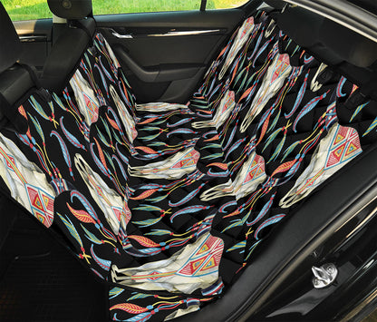 Native Buffalo Pattern Print Pet Car Back Seat Cover