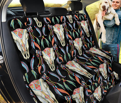 Native Buffalo Pattern Print Pet Car Back Seat Cover