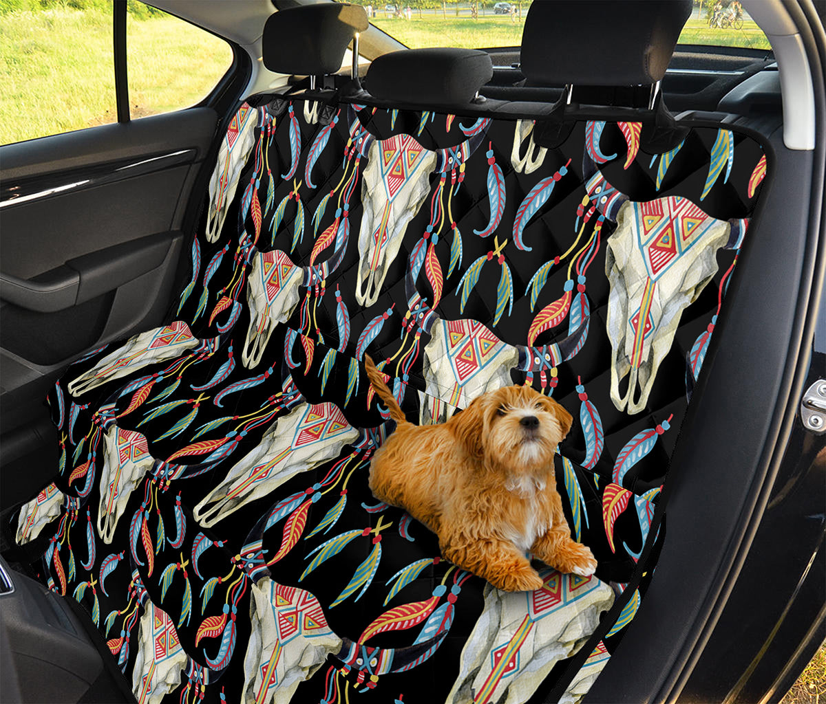 Native Buffalo Pattern Print Pet Car Back Seat Cover