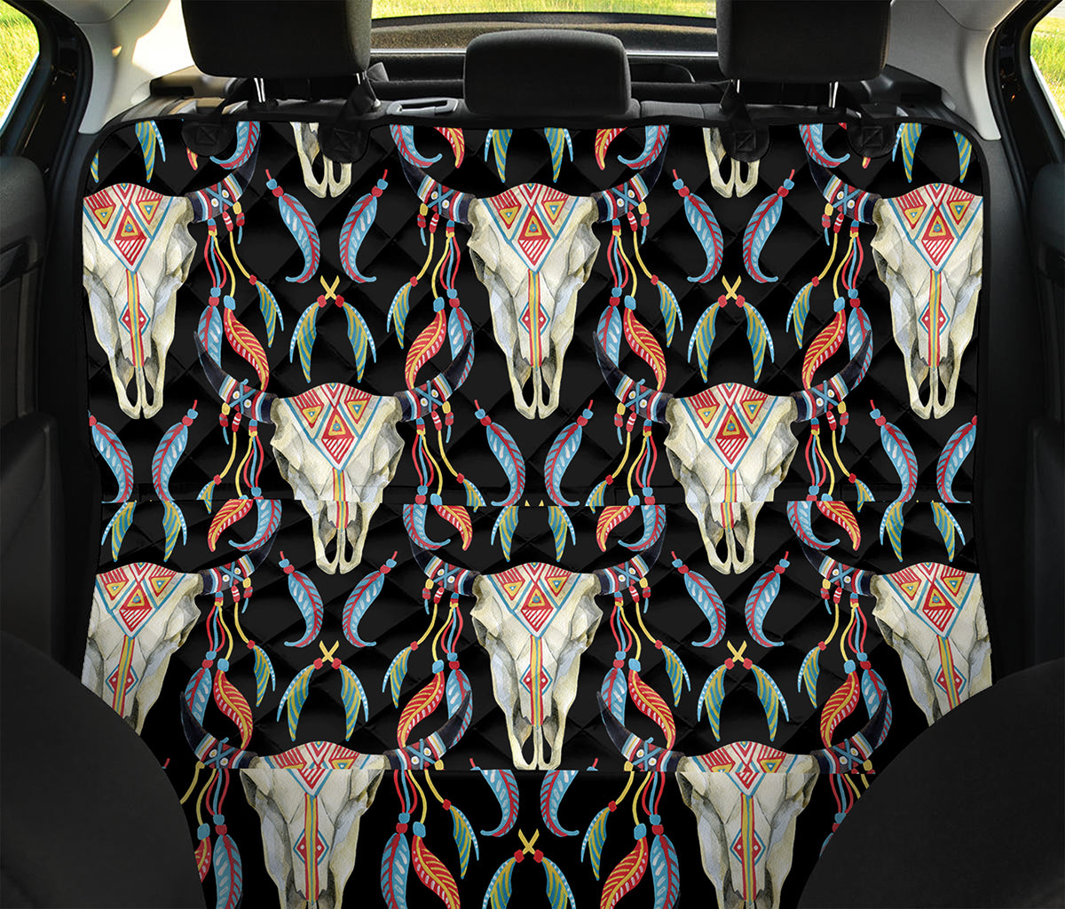 Native Buffalo Pattern Print Pet Car Back Seat Cover
