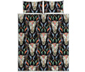 Native Buffalo Pattern Print Quilt Bed Set
