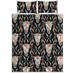 Native Buffalo Pattern Print Quilt Bed Set