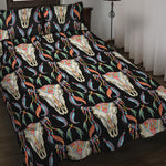 Native Buffalo Pattern Print Quilt Bed Set