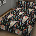 Native Buffalo Pattern Print Quilt Bed Set