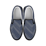 Native Denim Jeans Pattern Print Black Slip On Shoes