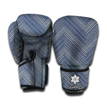 Native Denim Jeans Pattern Print Boxing Gloves