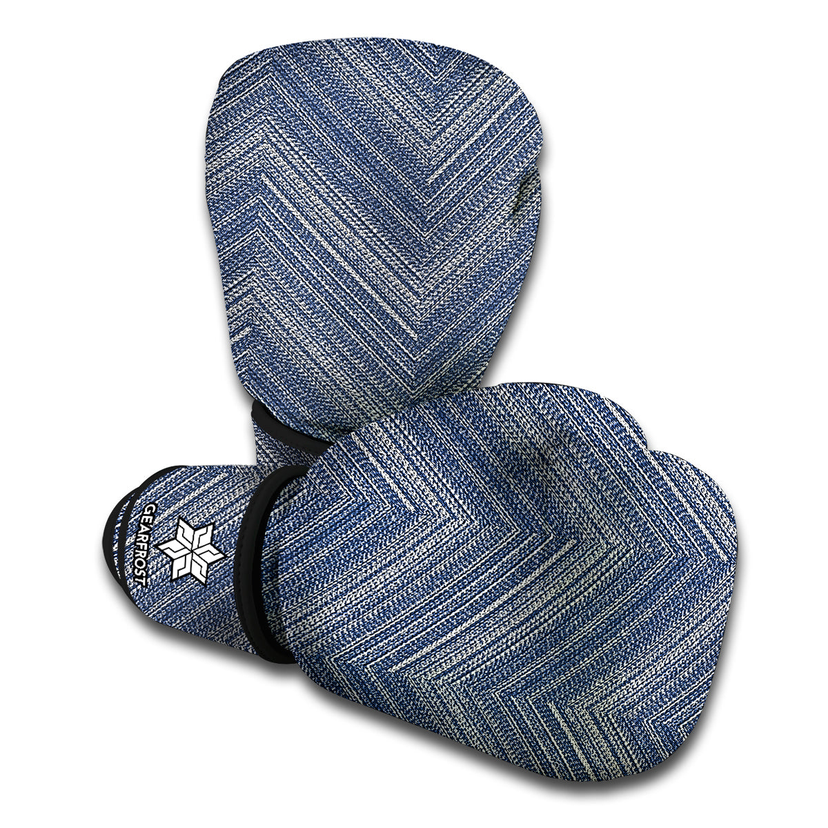 Native Denim Jeans Pattern Print Boxing Gloves
