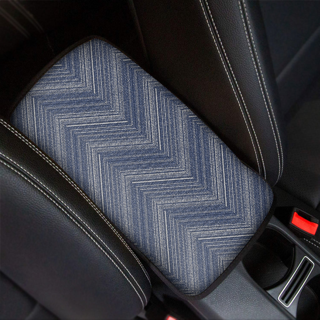 Native Denim Jeans Pattern Print Car Center Console Cover