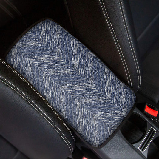 Native Denim Jeans Pattern Print Car Center Console Cover