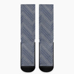 Native Denim Jeans Pattern Print Crew Socks