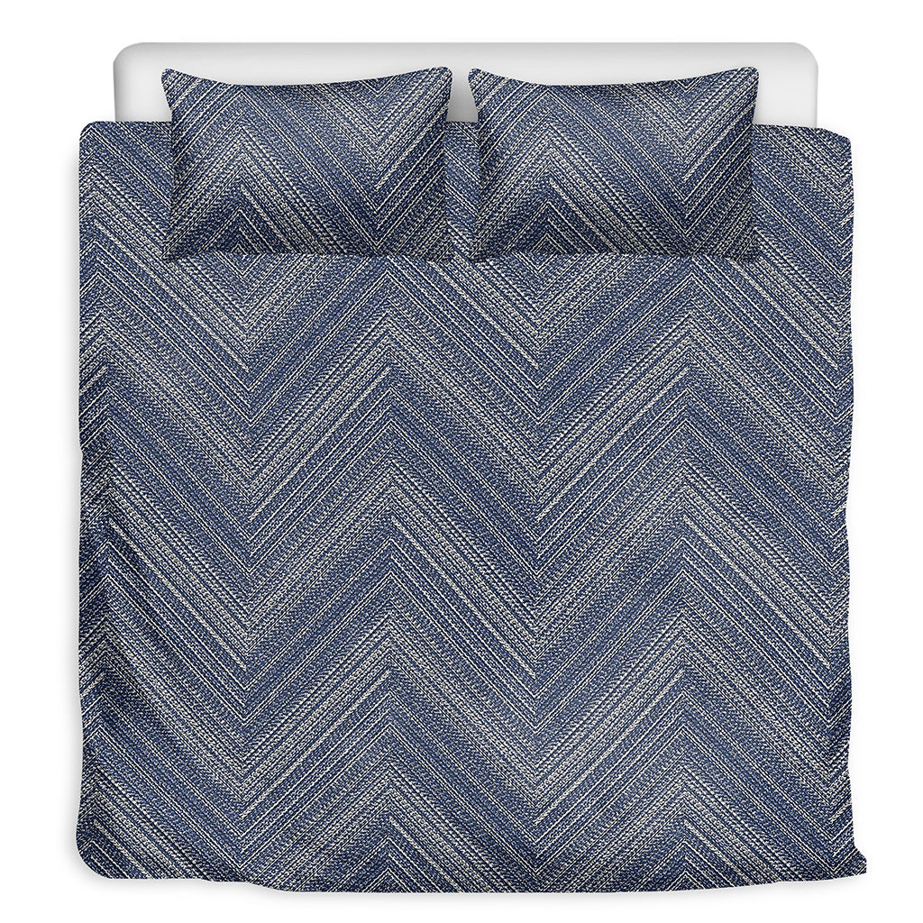 Native Denim Jeans Pattern Print Duvet Cover Bedding Set