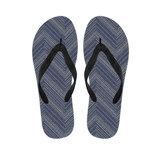 Native Denim Jeans Pattern Print Flip Flops