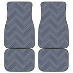 Native Denim Jeans Pattern Print Front and Back Car Floor Mats
