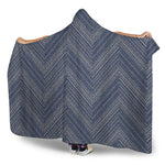 Native Denim Jeans Pattern Print Hooded Blanket
