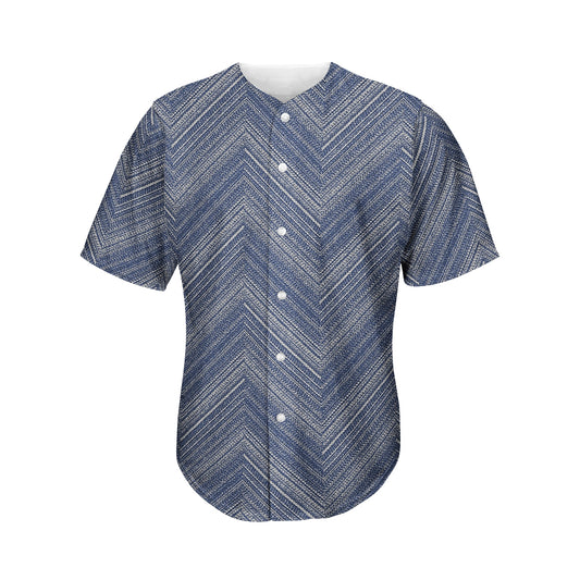 Native Denim Jeans Pattern Print Men's Baseball Jersey