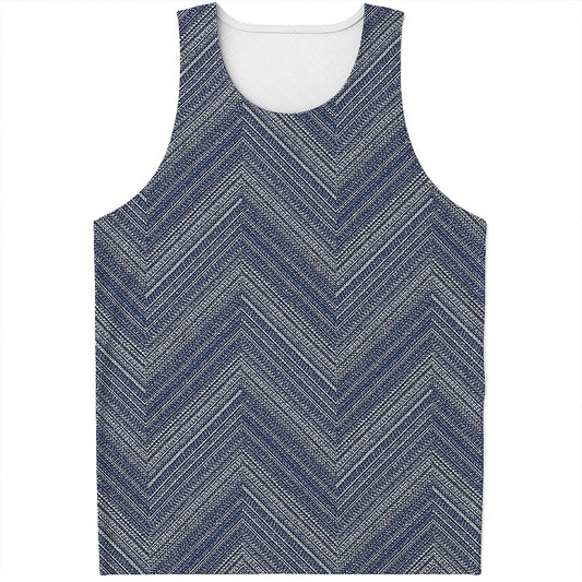 Native Denim Jeans Pattern Print Men's Tank Top