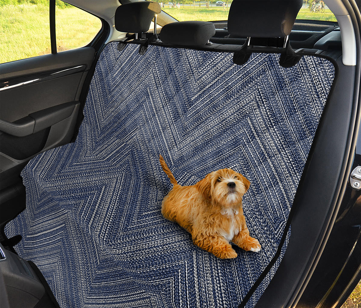 Native Denim Jeans Pattern Print Pet Car Back Seat Cover