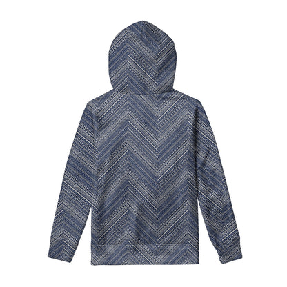 Native Denim Jeans Pattern Print Pullover Hoodie