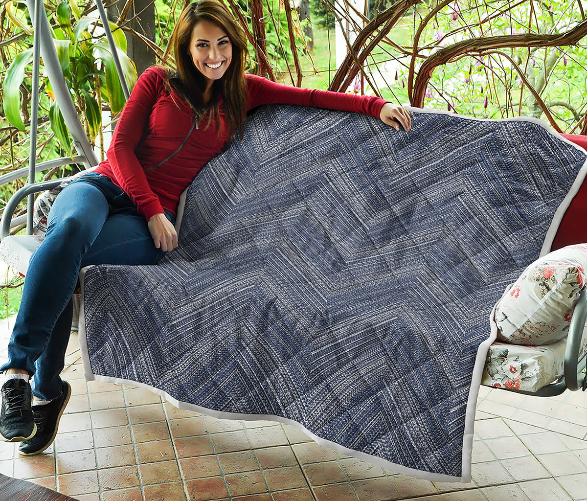 Native Denim Jeans Pattern Print Quilt
