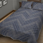 Native Denim Jeans Pattern Print Quilt Bed Set