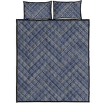 Native Denim Jeans Pattern Print Quilt Bed Set
