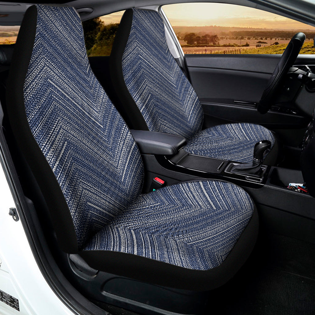 Native Denim Jeans Pattern Print Universal Fit Car Seat Covers