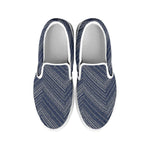 Native Denim Jeans Pattern Print White Slip On Shoes
