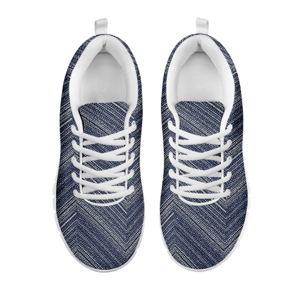 Native Denim Jeans Pattern Print White Sneakers