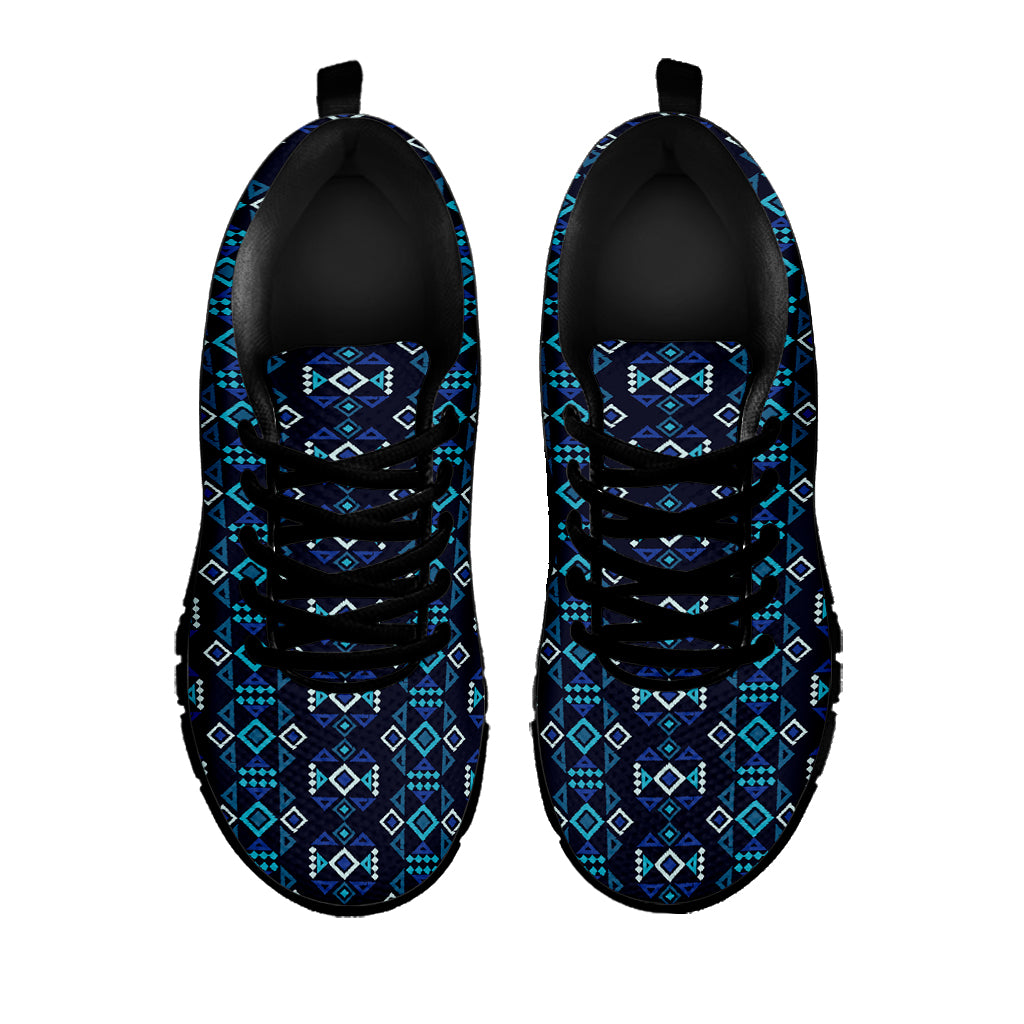 Native Ethnic Pattern Print Black Sneakers