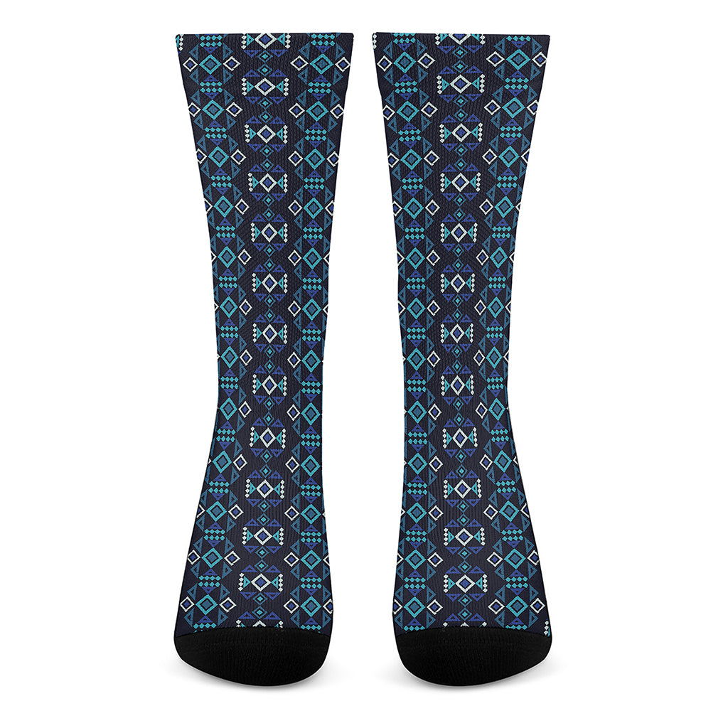 Native Ethnic Pattern Print Crew Socks