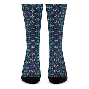 Native Ethnic Pattern Print Crew Socks