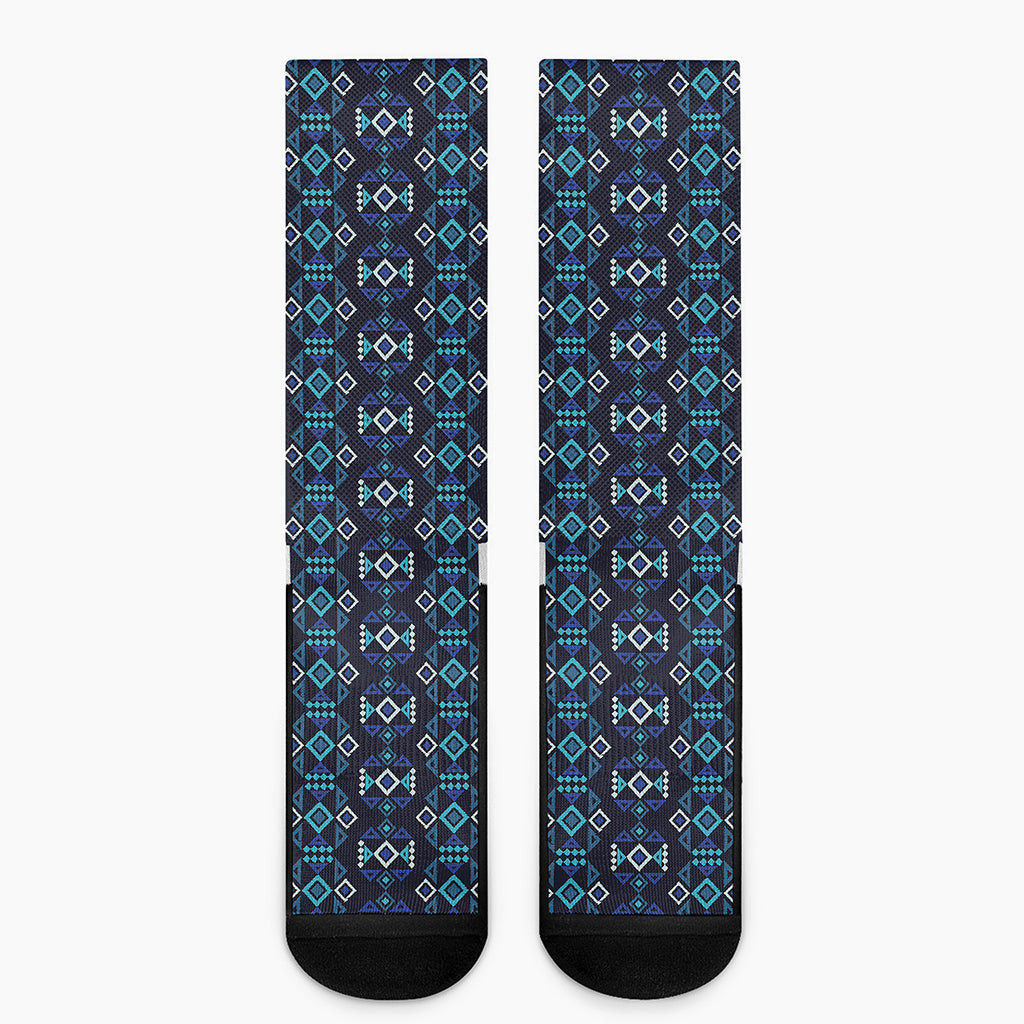 Native Ethnic Pattern Print Crew Socks
