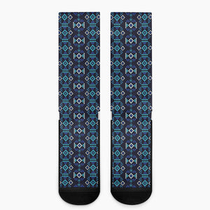 Native Ethnic Pattern Print Crew Socks