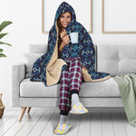 Native Ethnic Pattern Print Hooded Blanket