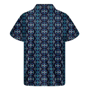 Native Ethnic Pattern Print Men's Short Sleeve Shirt