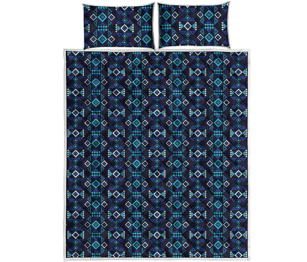 Native Ethnic Pattern Print Quilt Bed Set