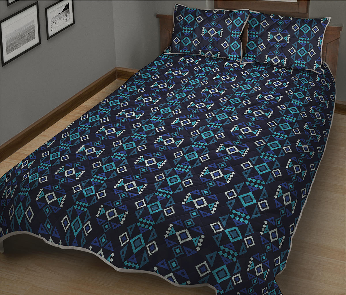 Native Ethnic Pattern Print Quilt Bed Set