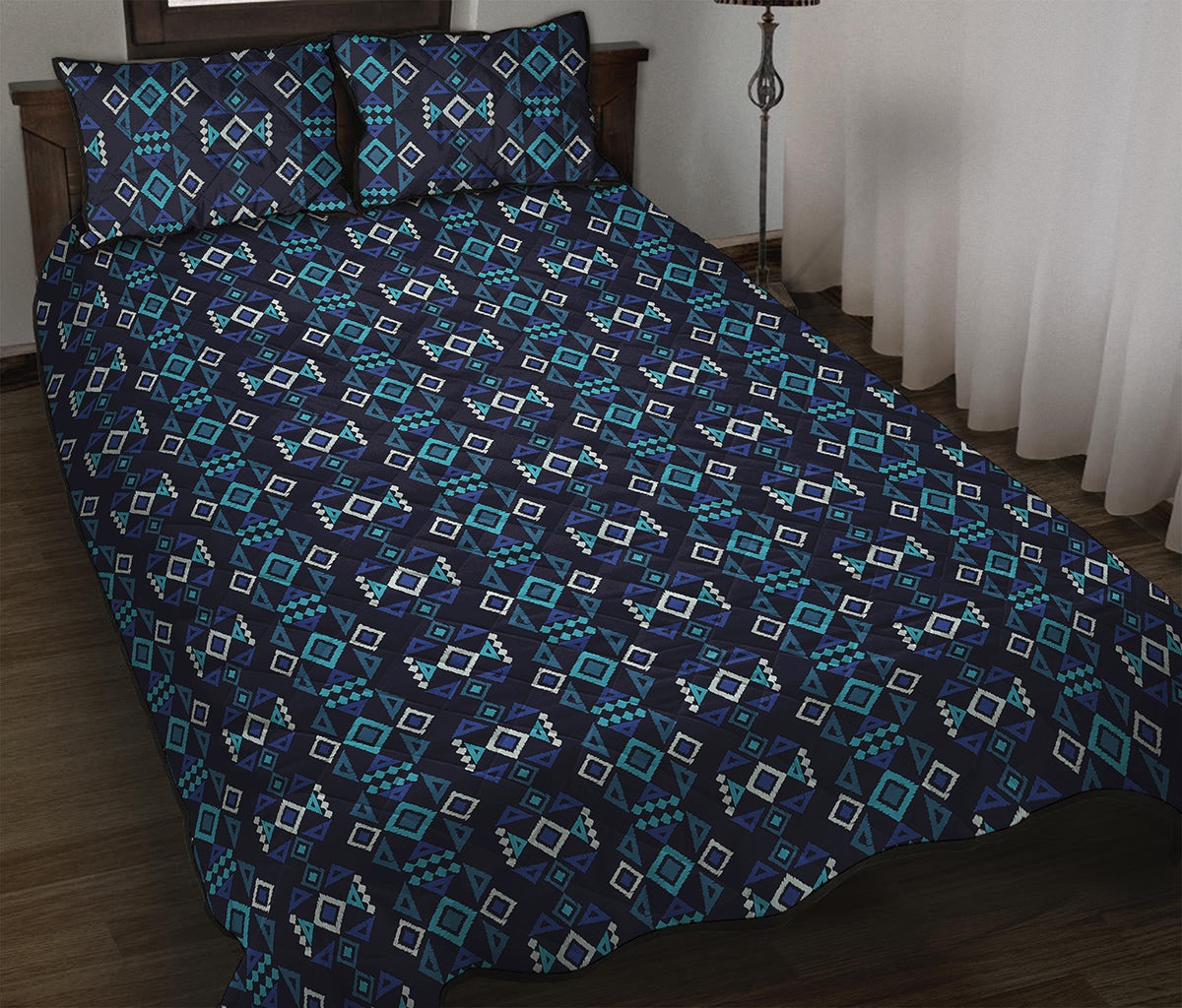 Native Ethnic Pattern Print Quilt Bed Set