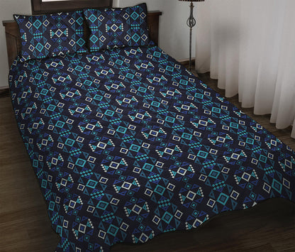 Native Ethnic Pattern Print Quilt Bed Set