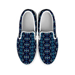 Native Ethnic Pattern Print White Slip On Shoes