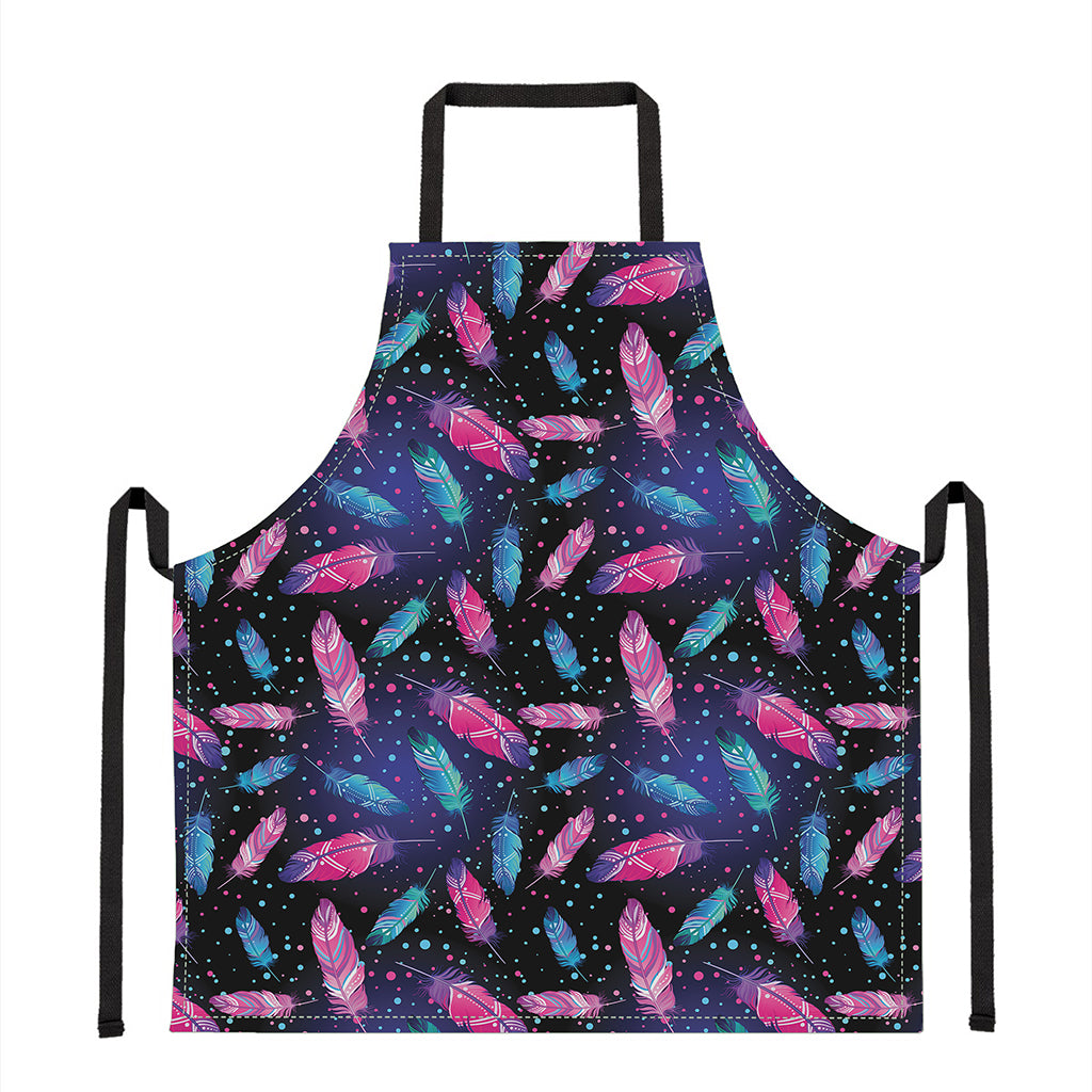 Native Feather Pattern Print Apron