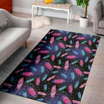 Native Feather Pattern Print Area Rug