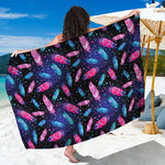Native Feather Pattern Print Beach Sarong Wrap