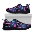 Native Feather Pattern Print Black Running Shoes