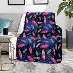 Native Feather Pattern Print Blanket