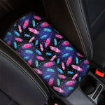 Native Feather Pattern Print Car Center Console Cover