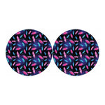 Native Feather Pattern Print Car Coasters