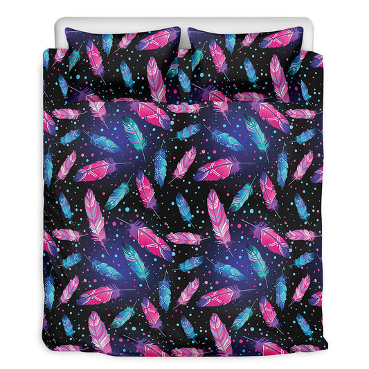 Native Feather Pattern Print Duvet Cover Bedding Set