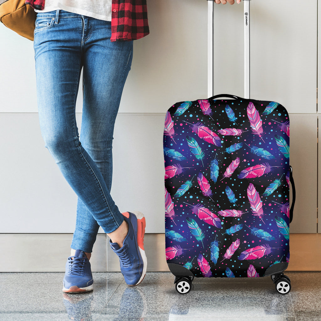 Native Feather Pattern Print Luggage Cover